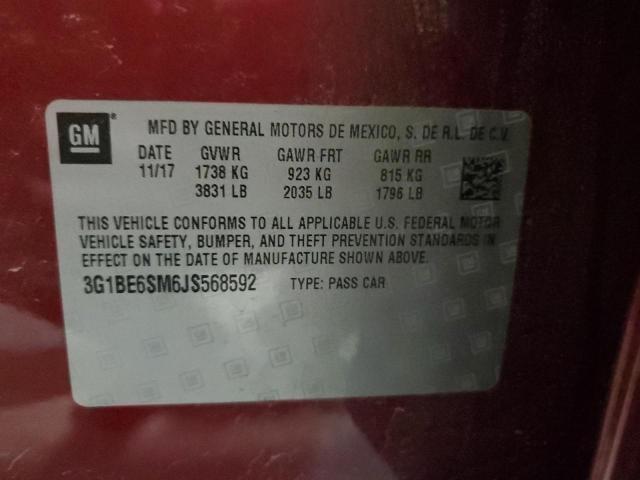 2018 CHEVROLET CRUZE LT - 3G1BE6SM6JS568592