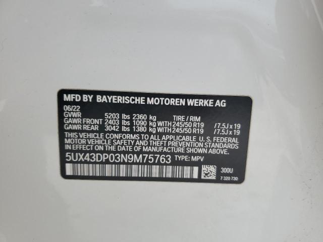 2022 BMW X3 SDRIVE3 - 5UX43DP03N9M75763