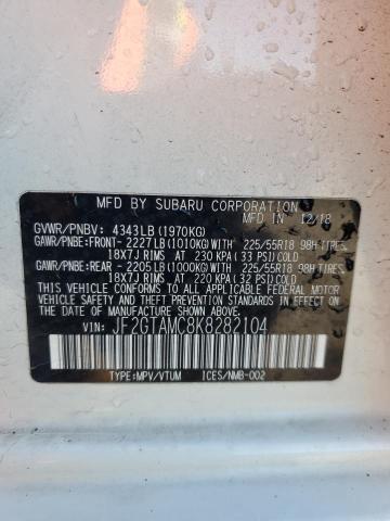 2019 SUBARU CROSSTREK - JF2GTAMC8K8282104