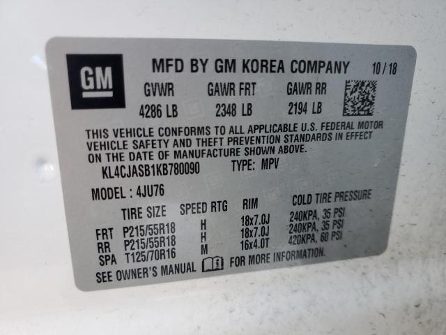2019 BUICK ENCORE PRE - KL4CJASB1KB780090
