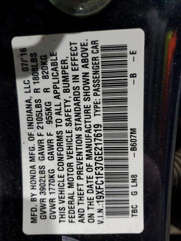2016 HONDA CIVIC EX - 19XFC1F37GE217619
