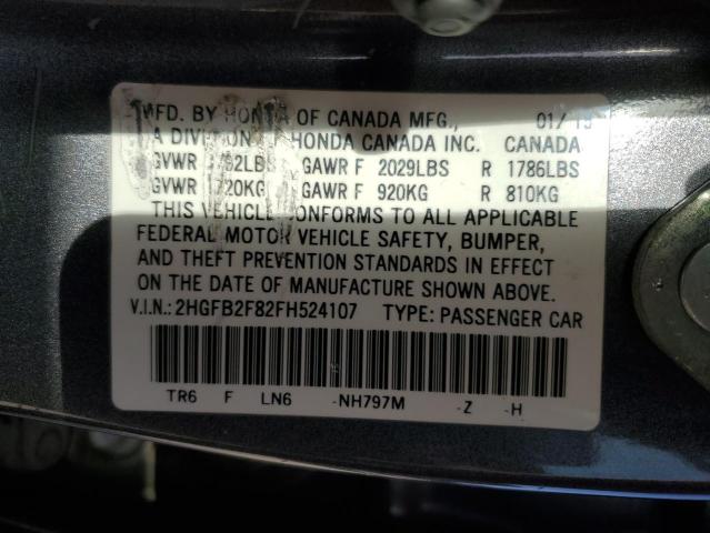 2015 HONDA CIVIC EX - 2HGFB2F82FH524107
