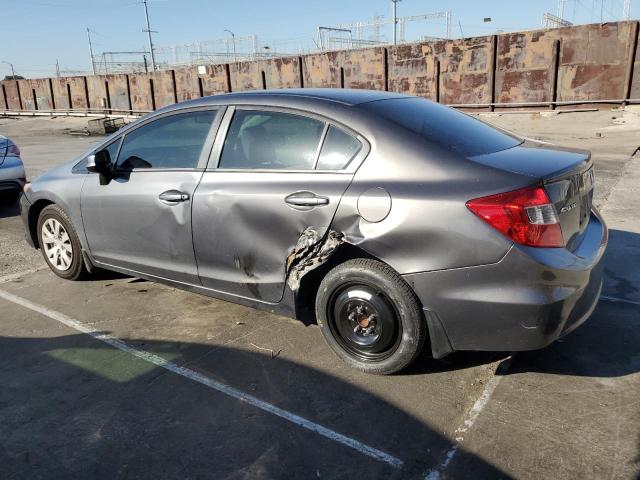 HONDA CIVIC LX 2012 gray  gas 19XFB2F50CE387681 photo #3