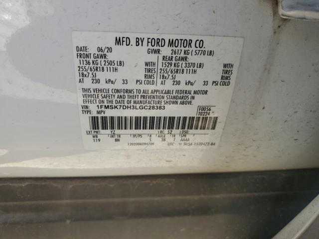 2020 FORD EXPLORER X - 1FMSK7DH3LGC28383