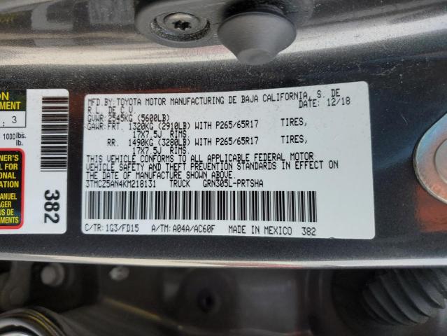 2019 TOYOTA TACOMA DOU - 3TMCZ5AN4KM218131