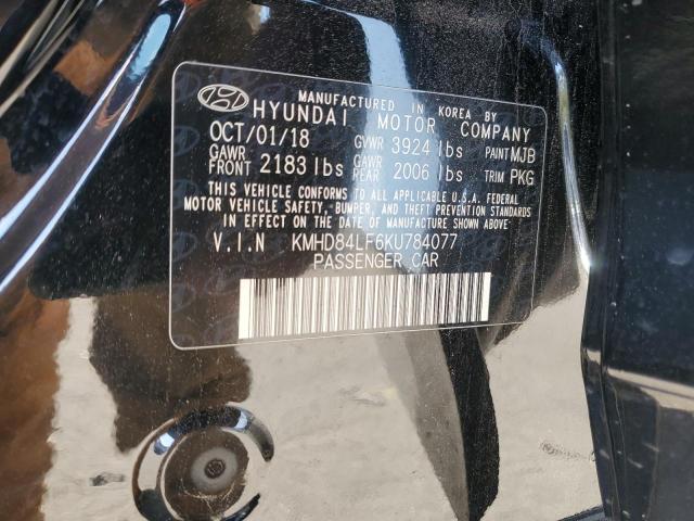 2019 HYUNDAI ELANTRA SE - KMHD84LF6KU784077