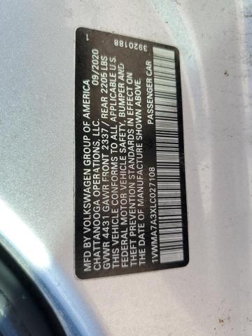 1VWMA7A3XLC027108 2020 VOLKSWAGEN PASSAT