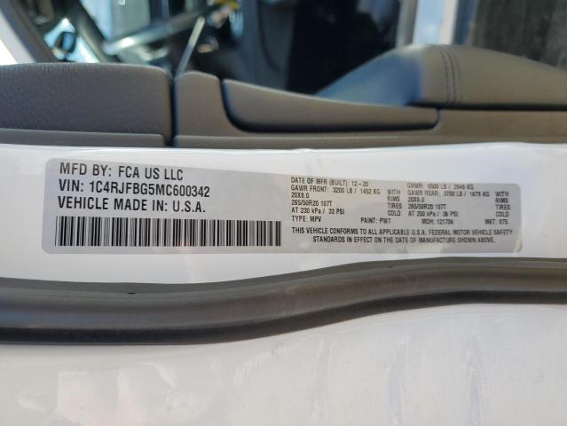 2021 JEEP GRAND CHER - 1C4RJFBG5MC600342