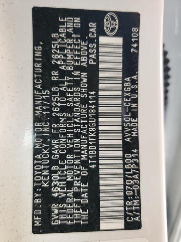 2016 TOYOTA CAMRY HYBR - 4T1BD1FK8GU184114