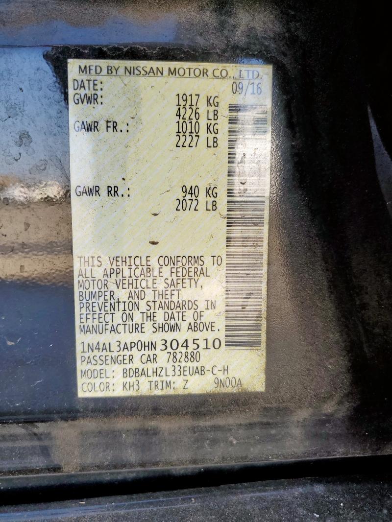 2017 NISSAN ALTIMA 2.5 - 1N4AL3AP0HN304510