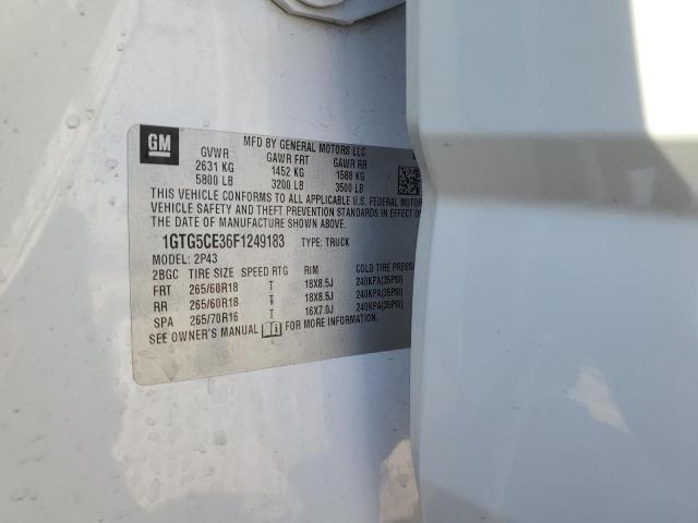 2015 GMC CANYON SLT 1GTG5CE36F1249183