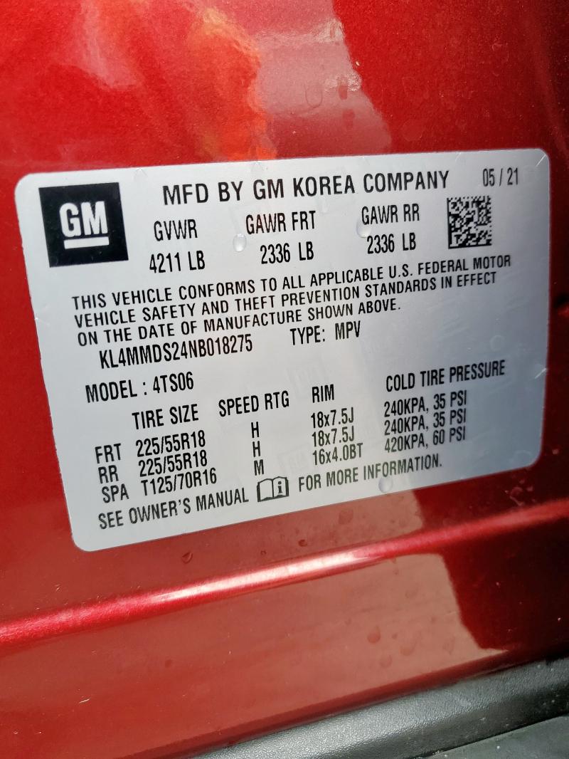 2022 BUICK ENCORE GX KL4MMDS24NB018275