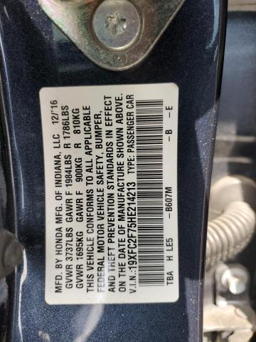 2017 HONDA CIVIC EX - 19XFC2F75HE214213
