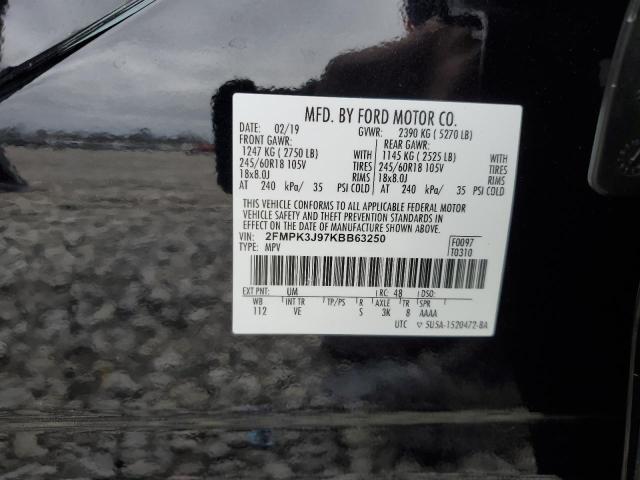 2019 FORD EDGE SEL - 2FMPK3J97KBB63250