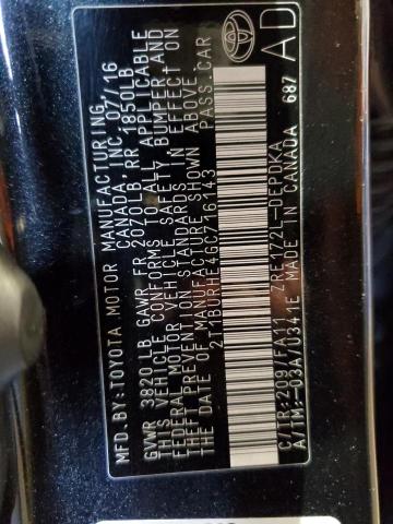 2016 TOYOTA COROLLA L - 2T1BURHE4GC716143