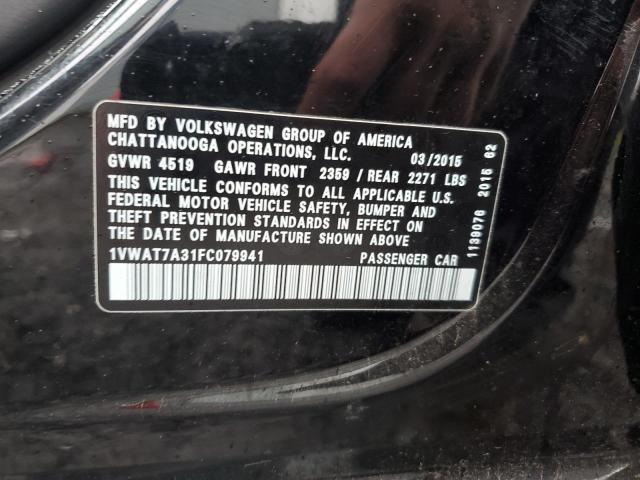 2015 VOLKSWAGEN PASSAT S - 1VWAT7A31FC079941