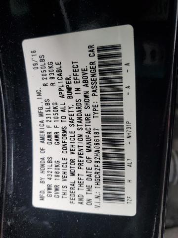 2017 HONDA ACCORD EXL - 1HGCR2F92HA066187