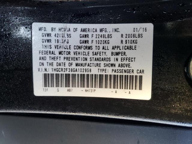 2016 HONDA ACCORD LX - 1HGCR2F38GA102958