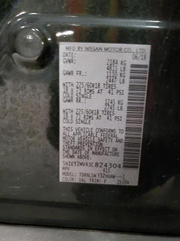 2018 NISSAN ROGUE SV H 5N1ET2MV4JC824304