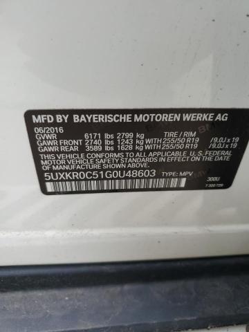 2016 BMW X5 XDRIVE3 5UXKR0C51G0U48603