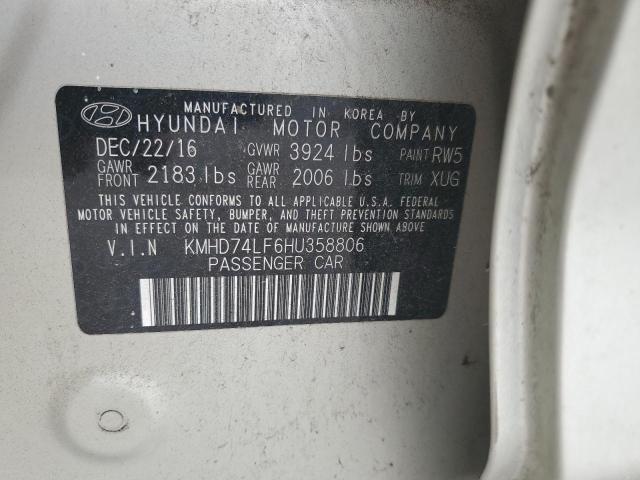 2017 HYUNDAI ELANTRA SE - KMHD74LF6HU358806