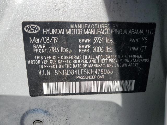 2019 HYUNDAI ELANTRA SE 5NPD84LF5KH478065