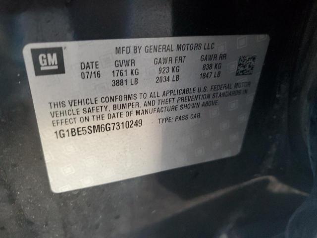 2016 CHEVROLET CRUZE LT 1G1BE5SM6G7310249