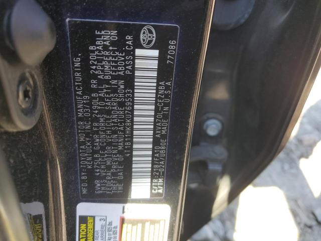 2019 TOYOTA CAMRY L - 4T1B11HK8KU769533