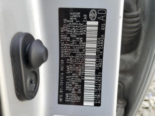 2016 TOYOTA COROLLA L - 2T1BURHE2GC634296