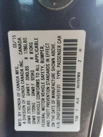 2015 HONDA CIVIC EX - 2HGFG3B88FH519121