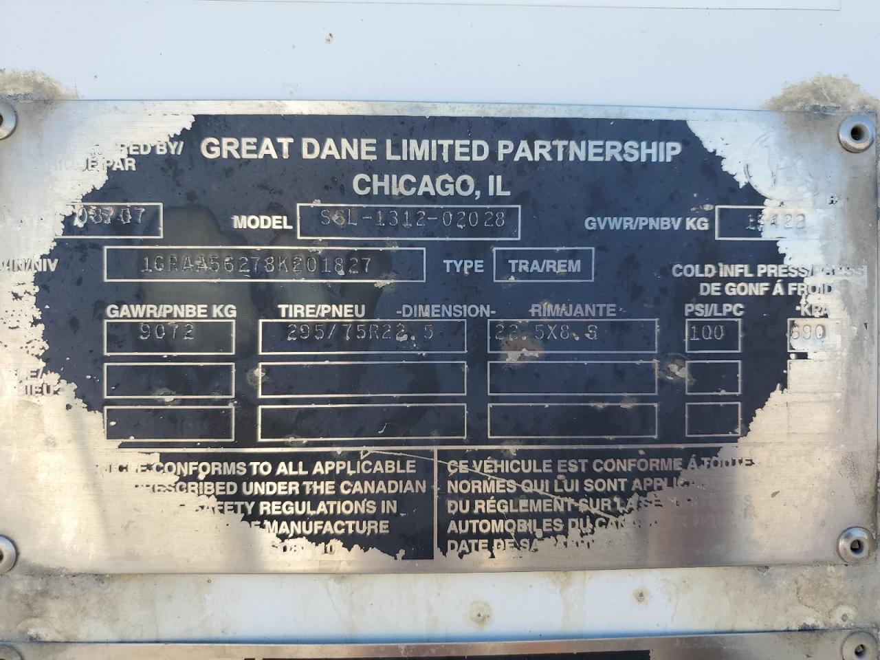 Lot #3261635557 2008 GREAT DANE UNKNOWN