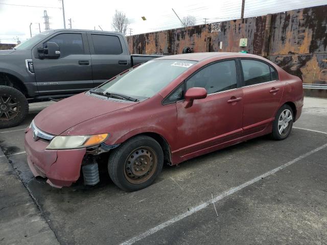 HONDA CIVIC LX 2007 red  gas 1HGFA16537L015411 photo #1