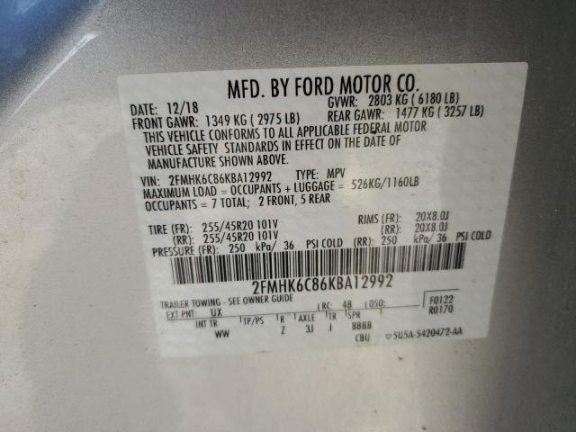 2019 FORD FLEX SEL - 2FMHK6C86KBA12992