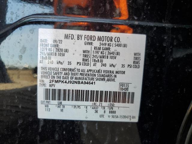 2022 FORD EDGE SEL 2FMPK4J92NBA94641