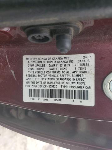 2015 HONDA CIVIC LX 2HGFB2F50FH559220