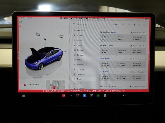 2022 TESLA MODEL 3 - 5YJ3E1EA2NF336151