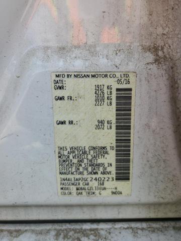 2016 NISSAN ALTIMA 2.5 - 1N4AL3AP2GC240223