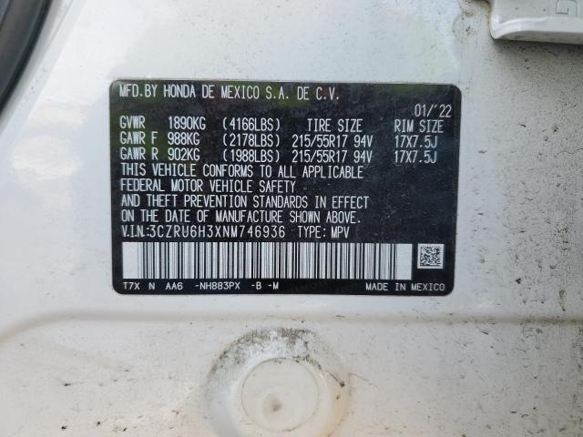 2022 HONDA HR-V LX 3CZRU6H3XNM746936
