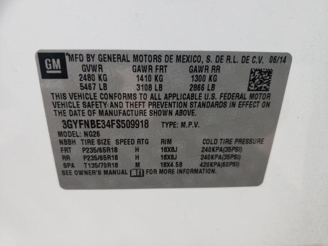 2015 CADILLAC SRX LUXURY - 3GYFNBE34FS509918