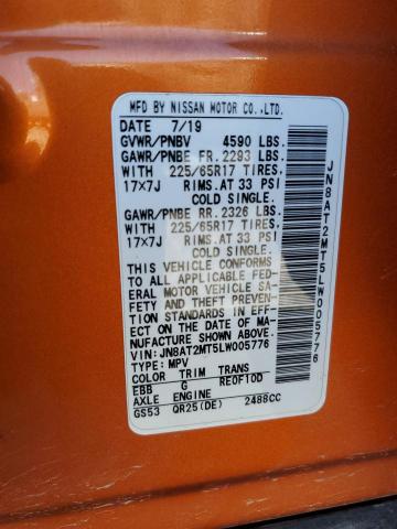 JN8AT2MT5LW005776 2020 NISSAN ROGUE
