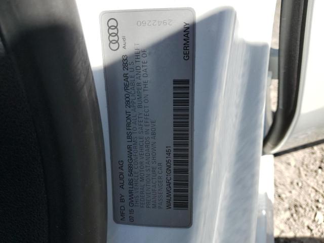 2016 AUDI A7 PREMIUM WAUWGAFC1GN051451
