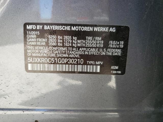 2016 BMW X5 XDRIVE3 - 5UXKR0C51G0P30210