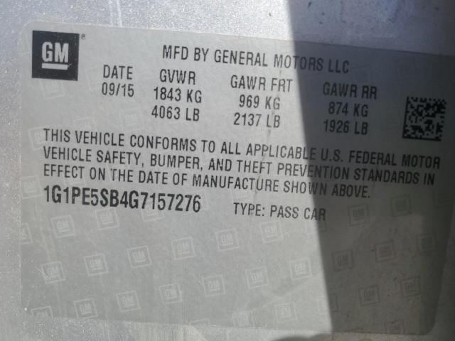 2016 CHEVROLET CRUZE LIMI 1G1PE5SB4G7157276