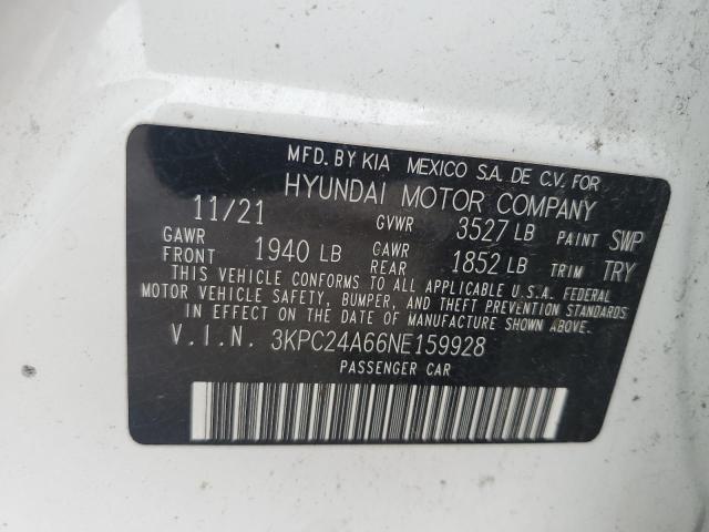 2022 HYUNDAI ACCENT SE 3KPC24A66NE159928