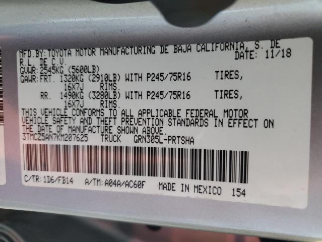 2019 TOYOTA TACOMA DOU - 3TMCZ5AN7KM207625
