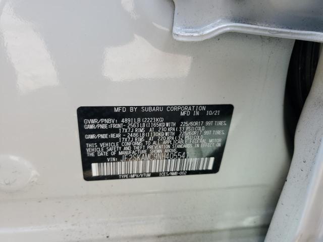 2022 SUBARU FORESTER W JF2SKAMC9NH405541