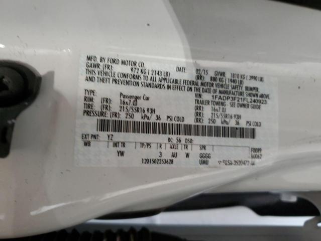 2015 FORD FOCUS SE - 1FADP3F21FL240923