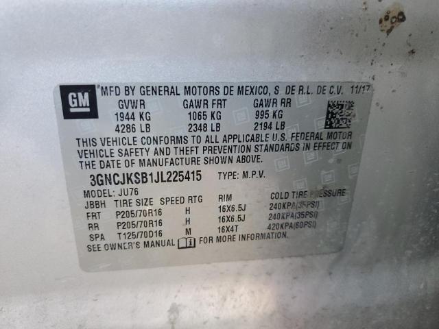 2018 CHEVROLET TRAX LS - 3GNCJKSB1JL225415