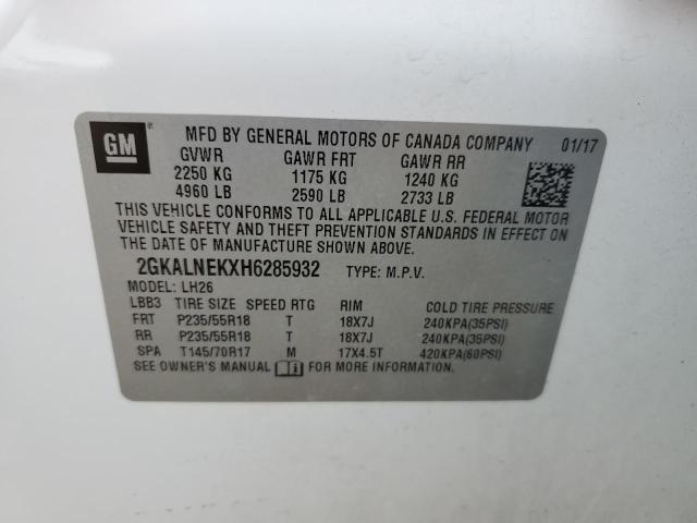 2017 GMC TERRAIN SL - 2GKALNEKXH6285932
