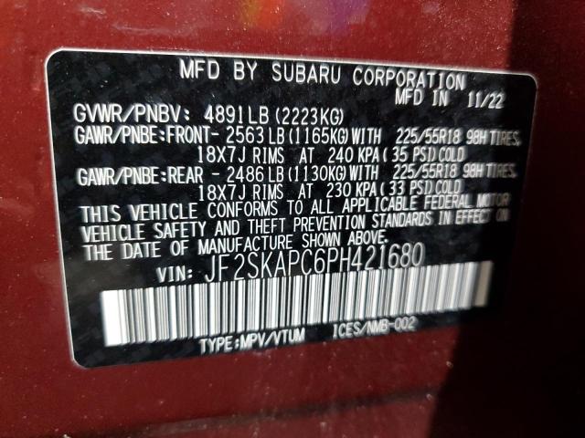 2023 SUBARU FORESTER L - JF2SKAPC6PH421680
